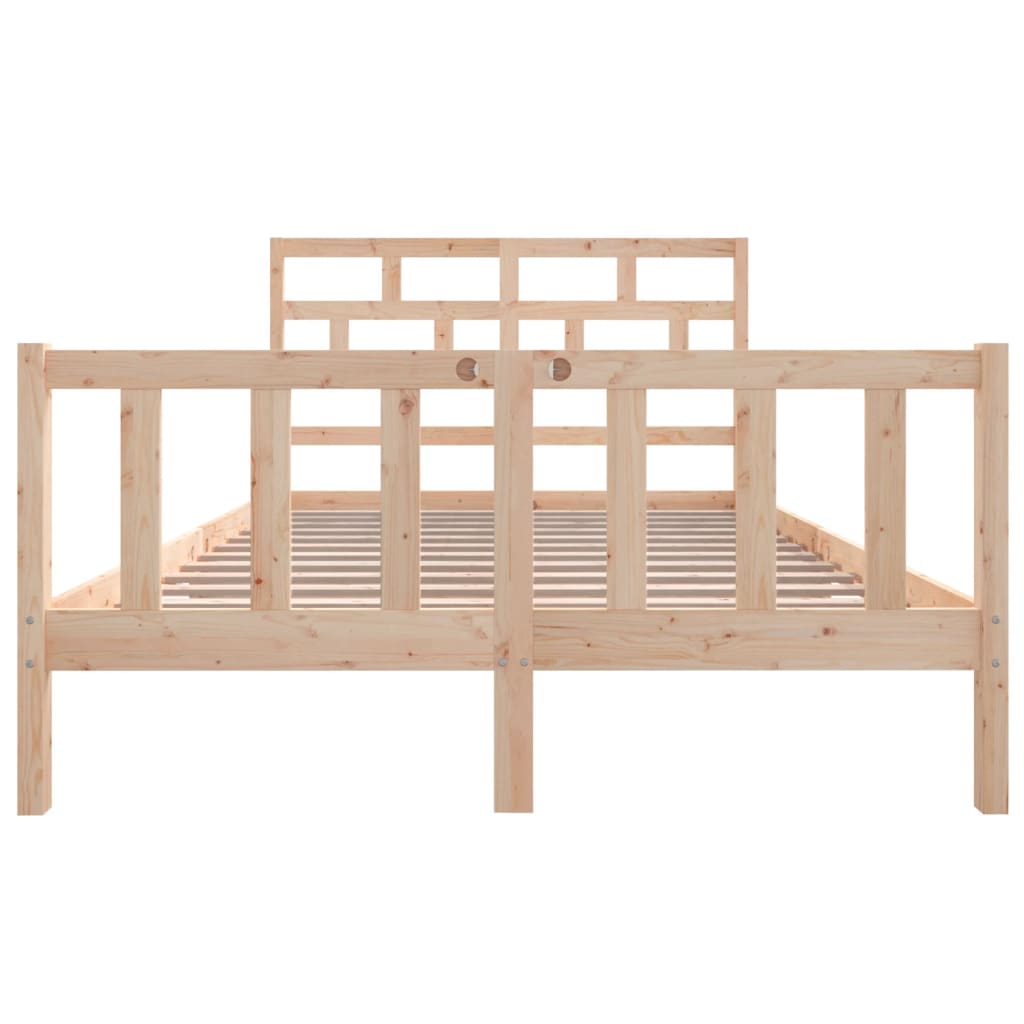 vidaXL Estructura de cama madera maciza de pino 150x200 cm