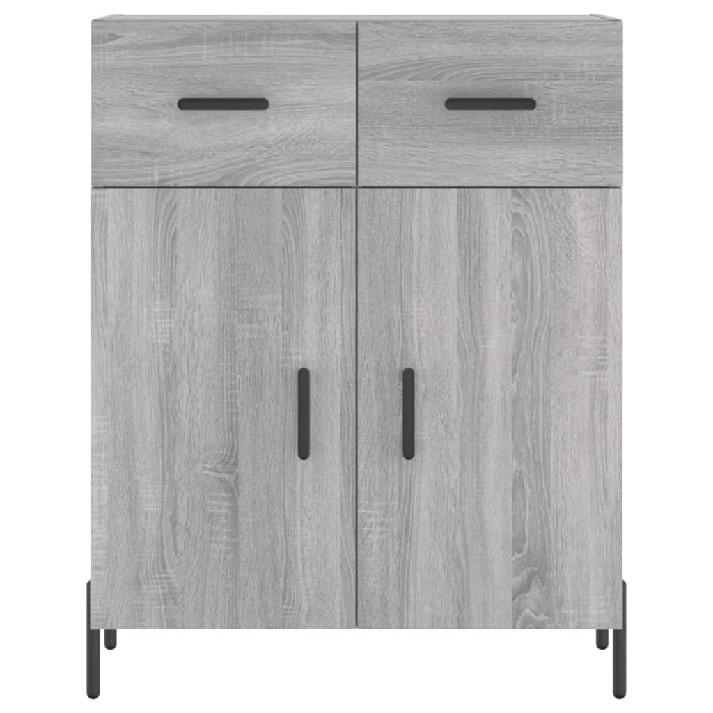 vidaXL Aparador alto madera contrachapada gris sonoma 69,5x34x180 cm