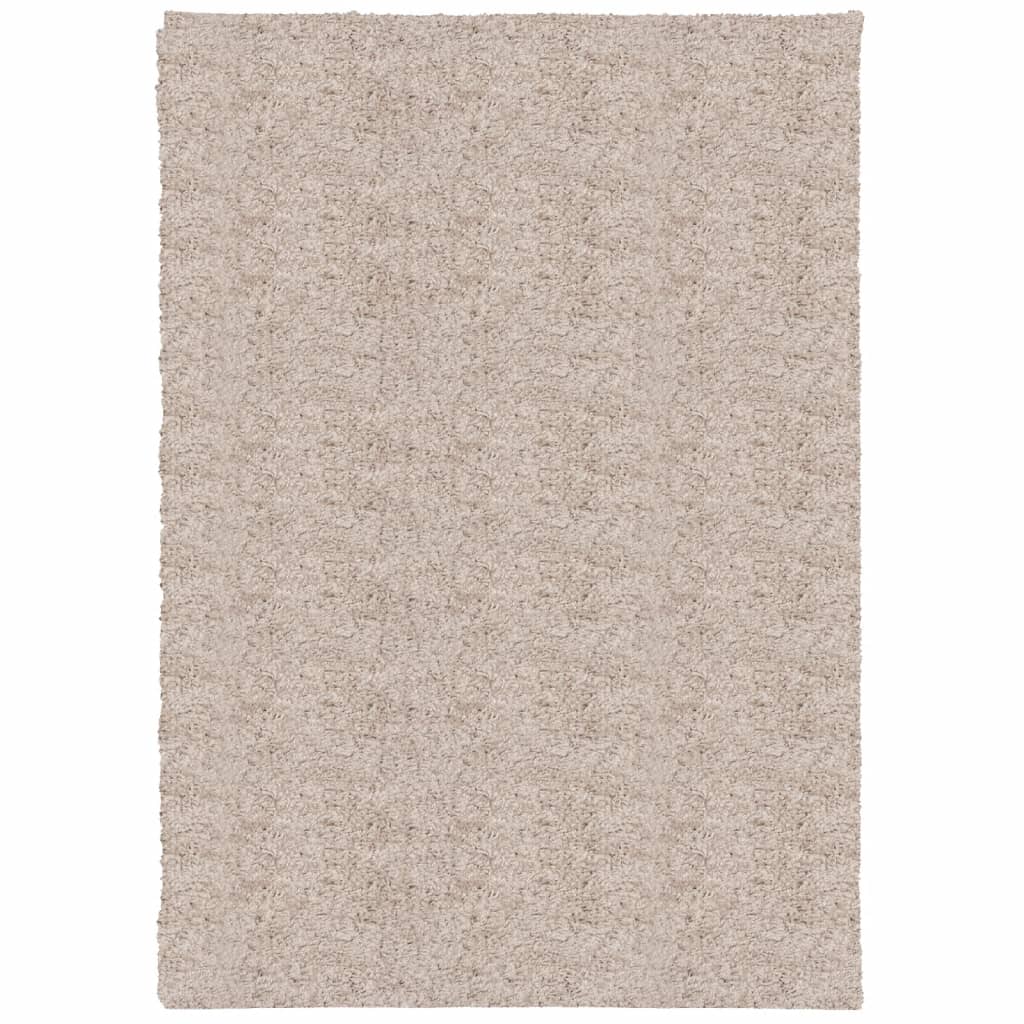 vidaXL Alfombra peluda de pelo largo moderna PAMPLONA beige 160x230 cm