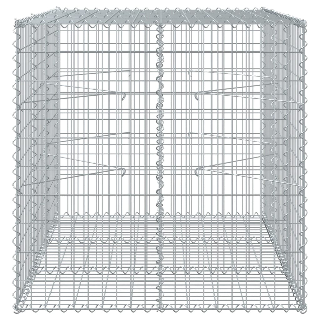 vidaXL Cesta de gaviones con cubierta hierro galvanizado 150x100x100cm