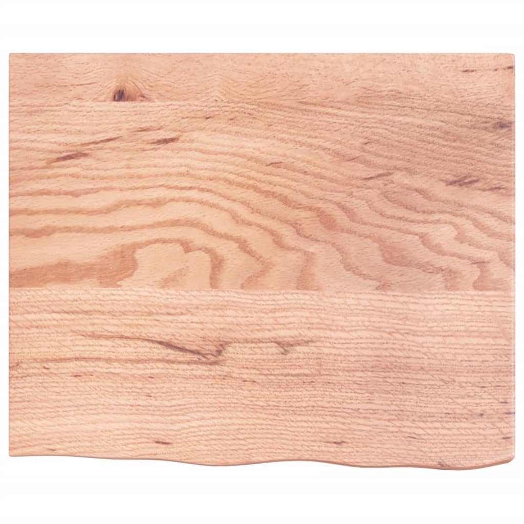 vidaXL Tablero mesa madera roble tratada marrón claro 60x50x(2-6) cm