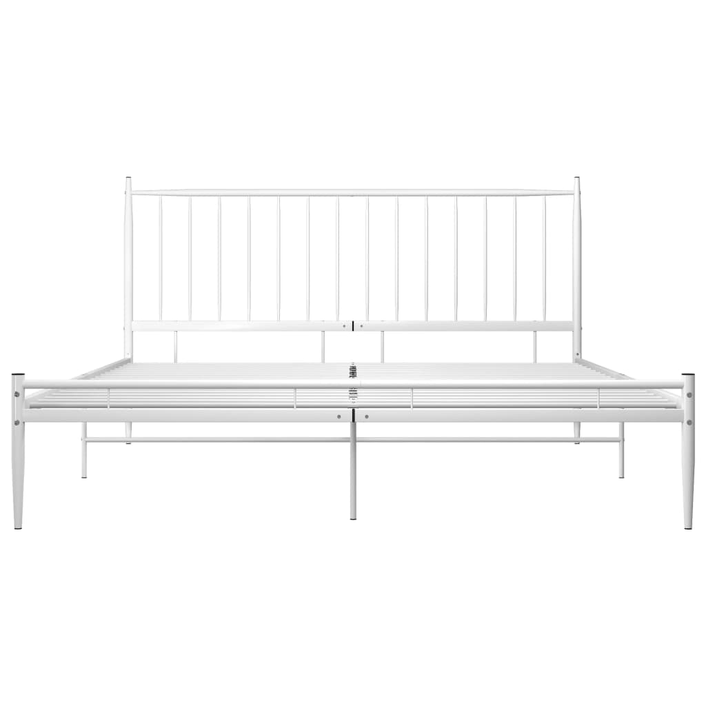 vidaXL Estructura de cama sin colchón metal blanco 180x200 cm