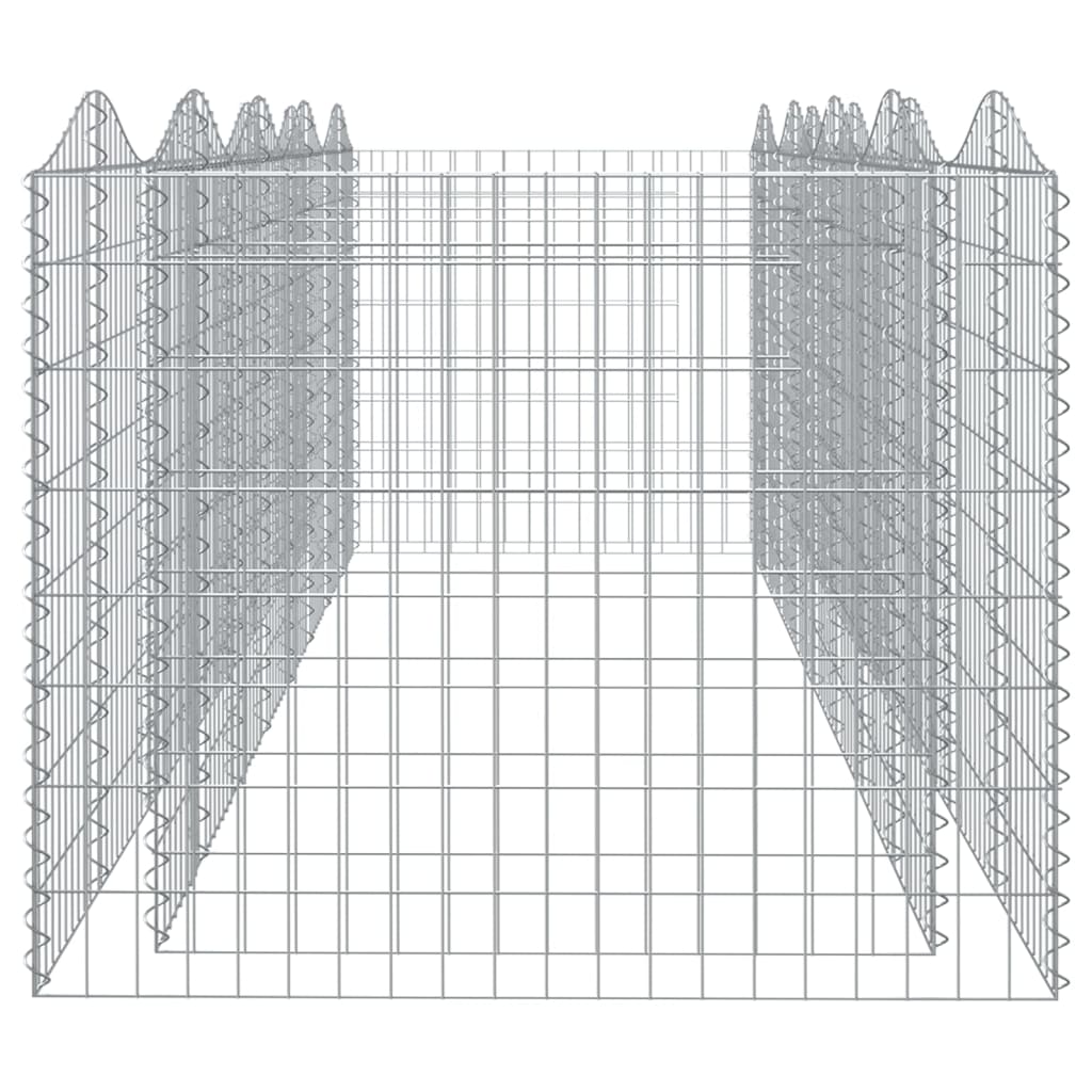 vidaXL Arriate de gaviones forma arco hierro galvanizado 400x100x100cm