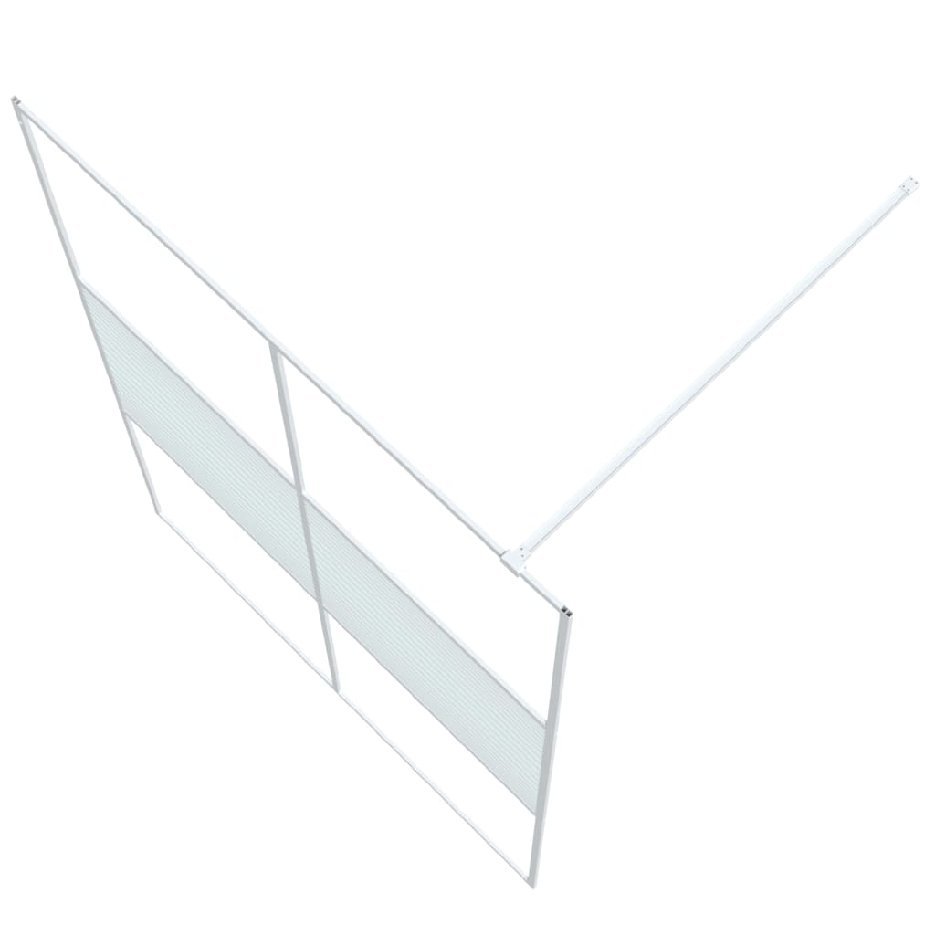 vidaXL Mampara de ducha vidrio ESG transparente blanco 140x195 cm