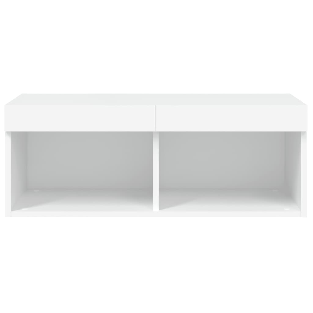 vidaXL Mueble para TV con luces LED blanco 80x30x30 cm