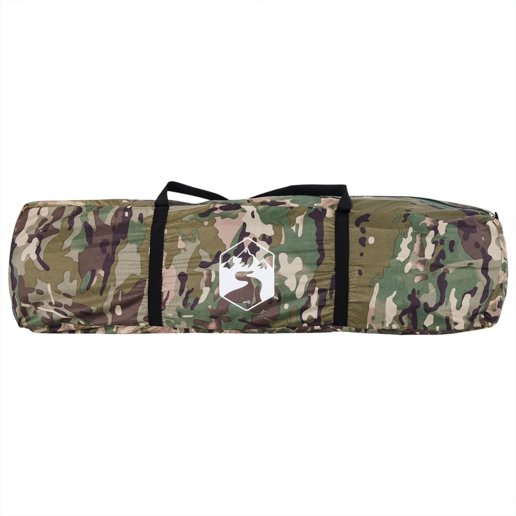 vidaXL Tienda de pesca para 5 personas impermeable camuflaje