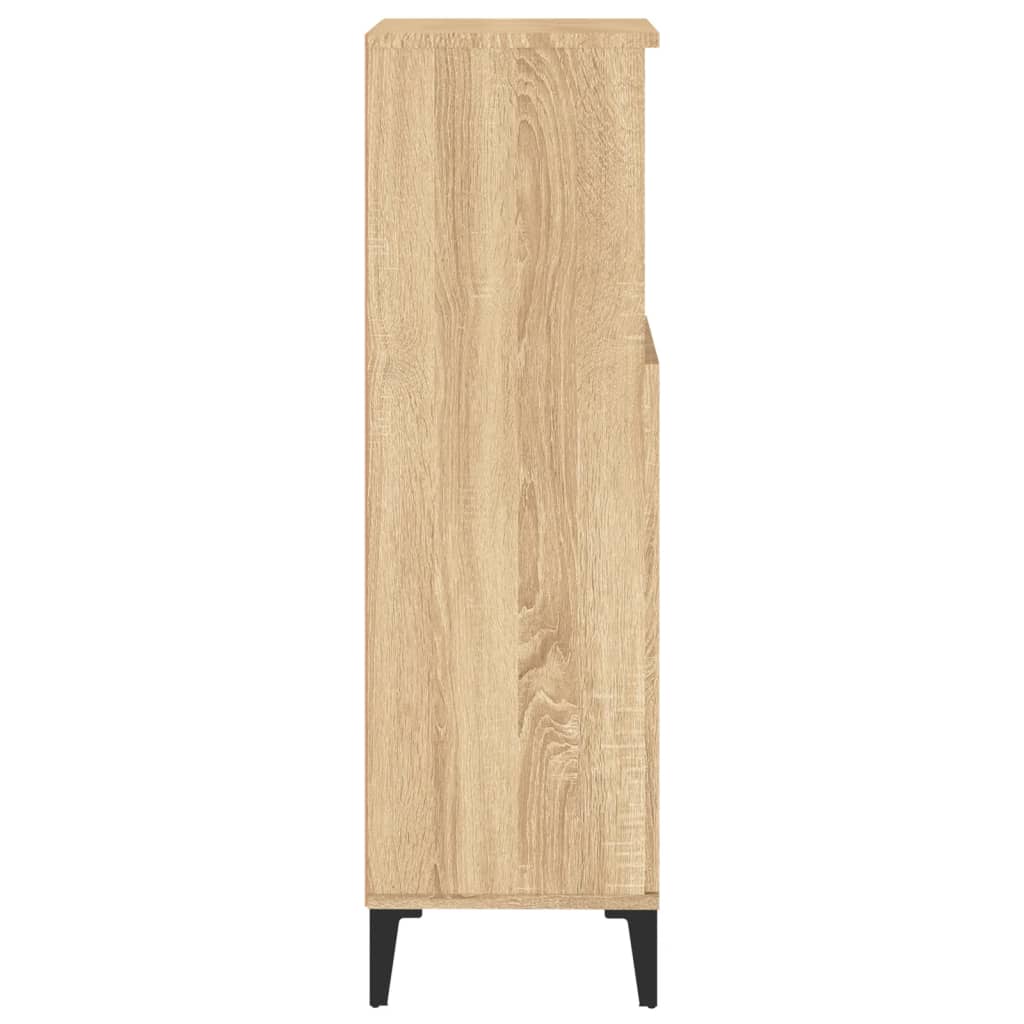 vidaXL Armario de baño madera contrachapada roble Sonoma 30x30x100 cm