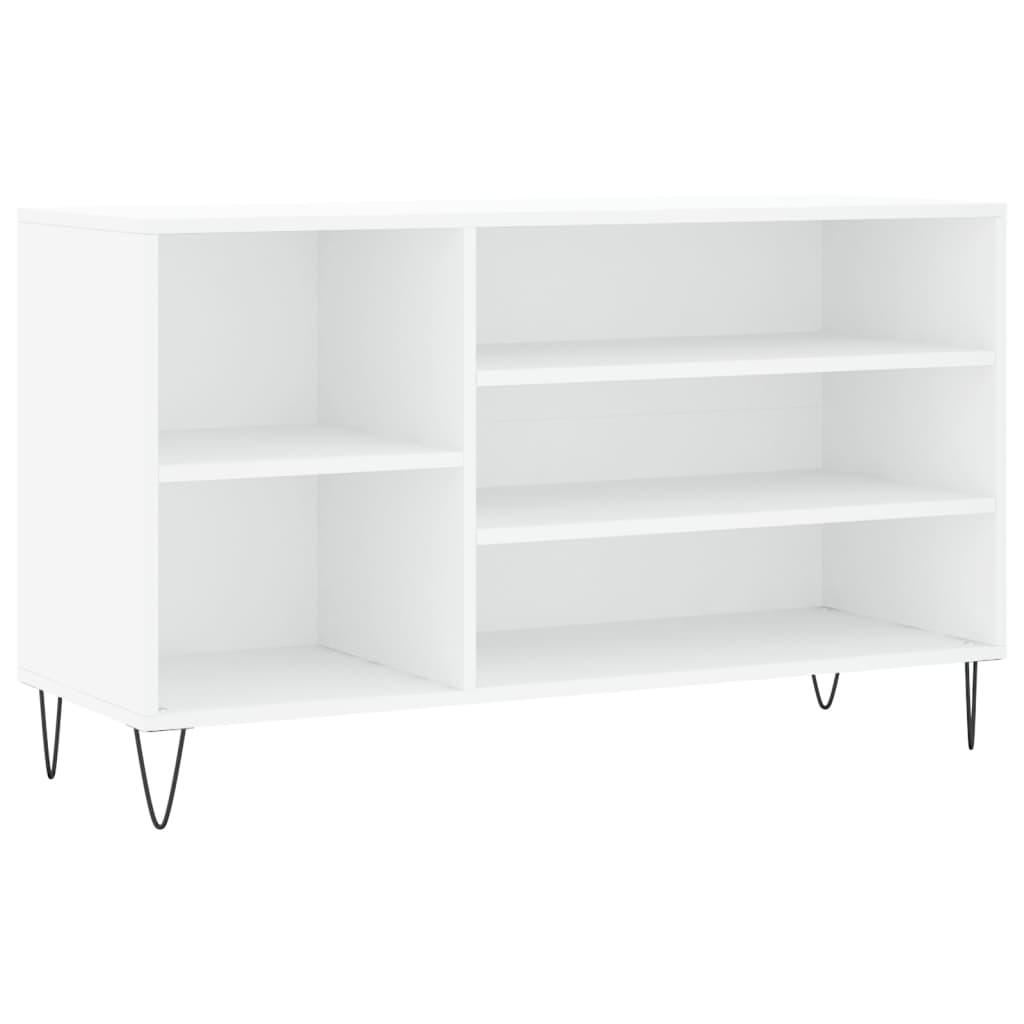 vidaXL Mueble zapatero madera contrachapada blanco 102x36x60 cm