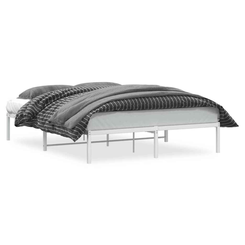 vidaXL Estructura de cama de metal blanca 150x200 cm