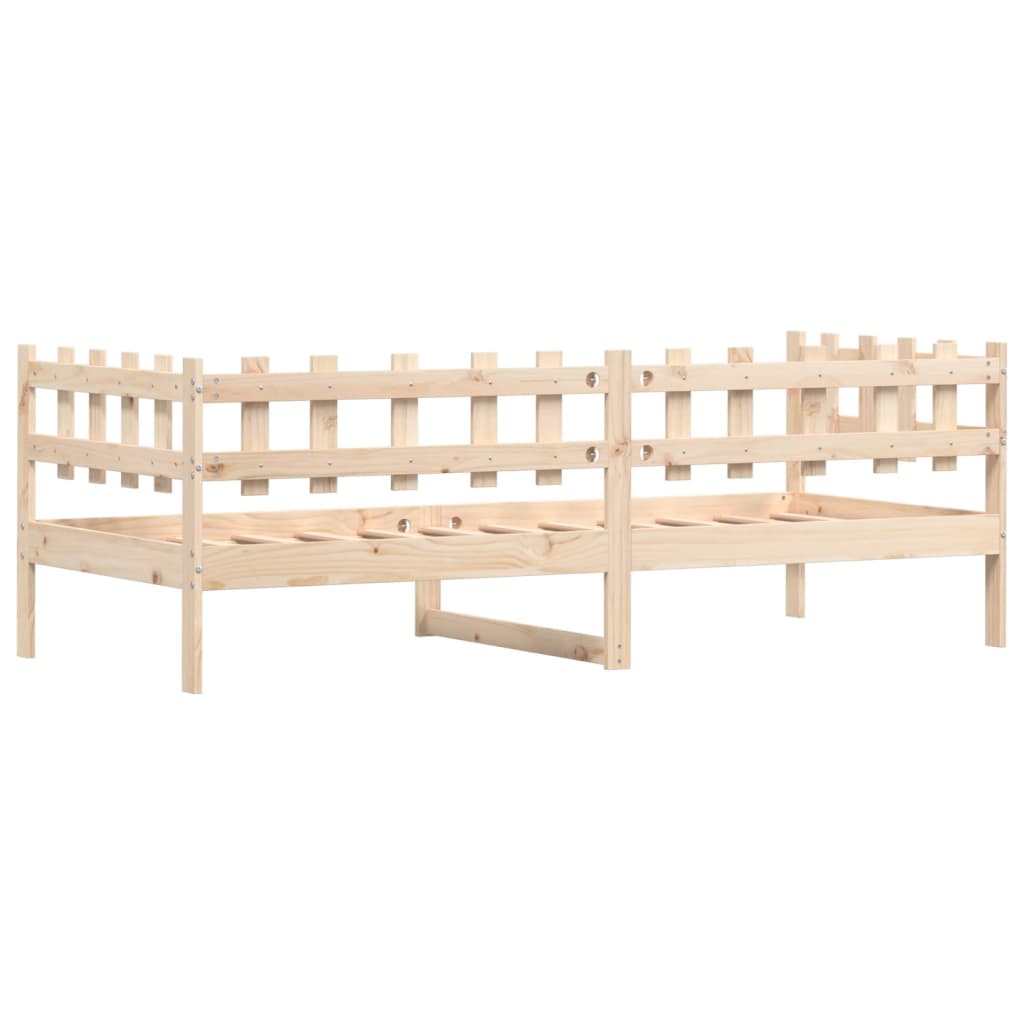 vidaXL Sofá cama sin colchón madera maciza de pino 90x200 cm