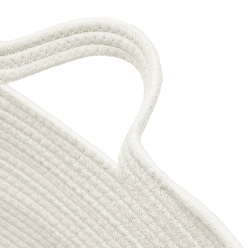 vidaXL Cesta para ropa sucia algodón gris y blanco Ø60x36 cm