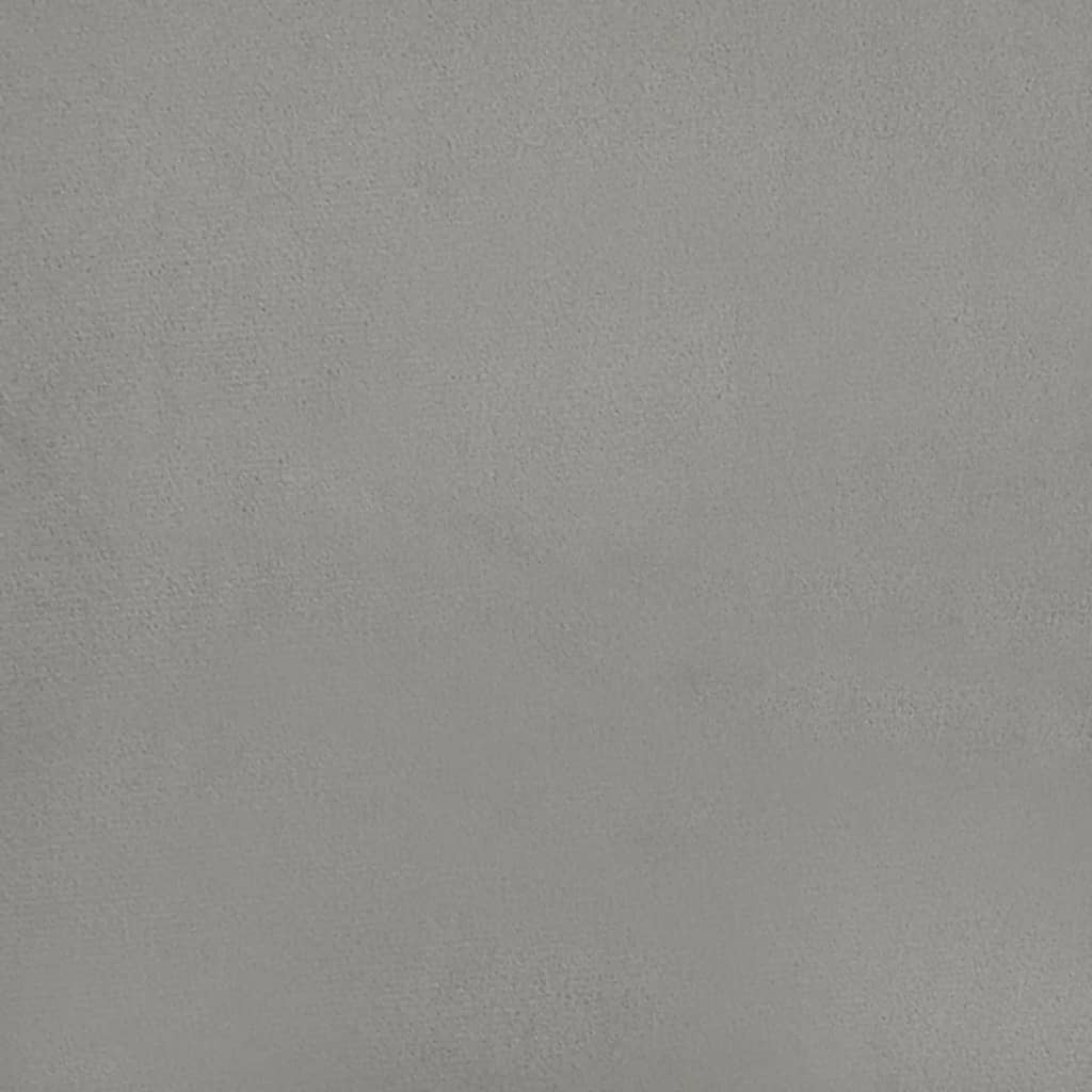 vidaXL Cabeceros 2 unidades de terciopelo gris claro 80x7x78/88 cm