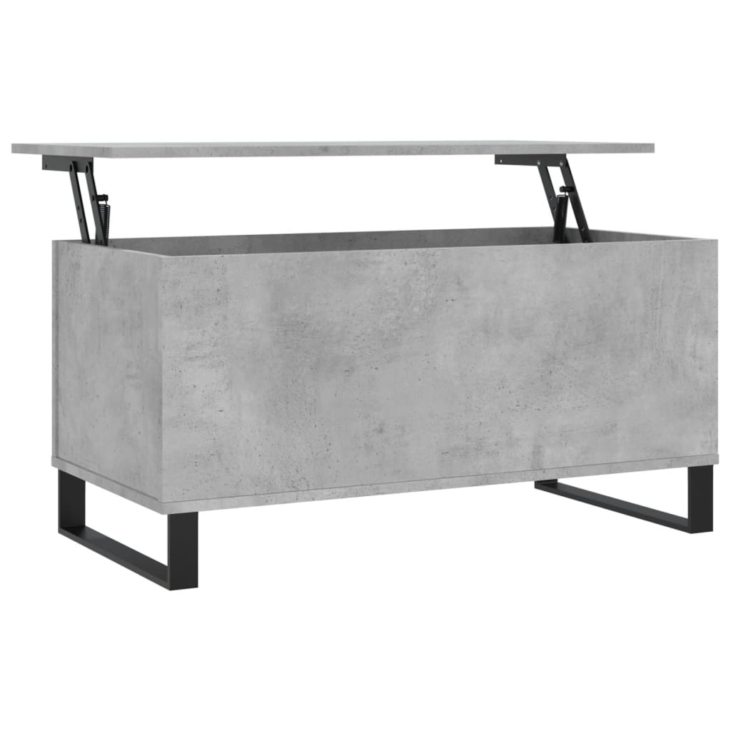 vidaXL Mesa de centro madera contrachapada gris hormigón 90x44,5x45 cm