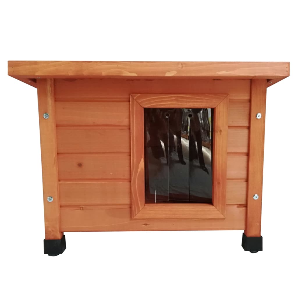 @Pet Casa de exterior de gato XL madera marrón 68,5x54x51,5 cm