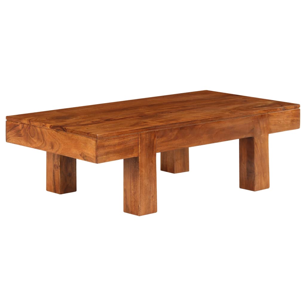 vidaXL Mesa de centro madera maciza acacia acabado miel 100x50x30 cm