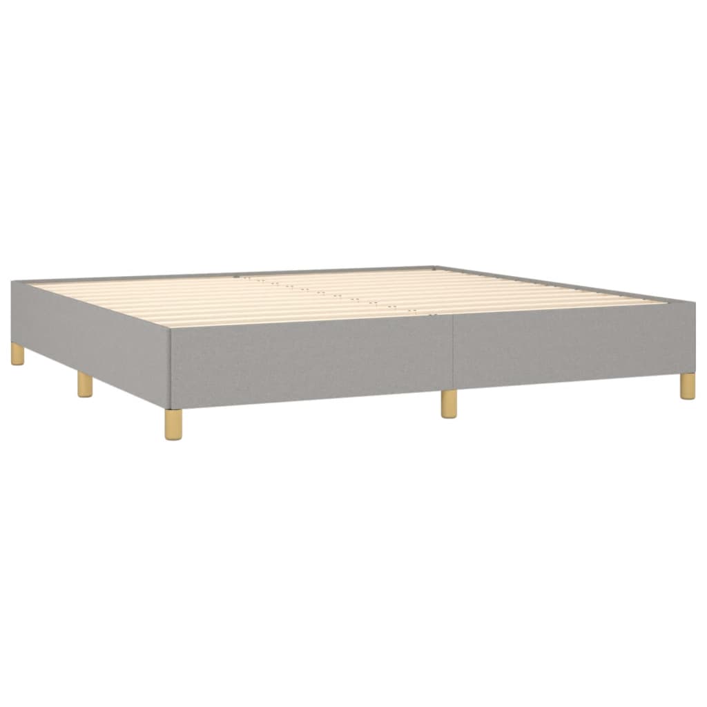 vidaXL Cama sin colchón tela gris claro 200x200 cm