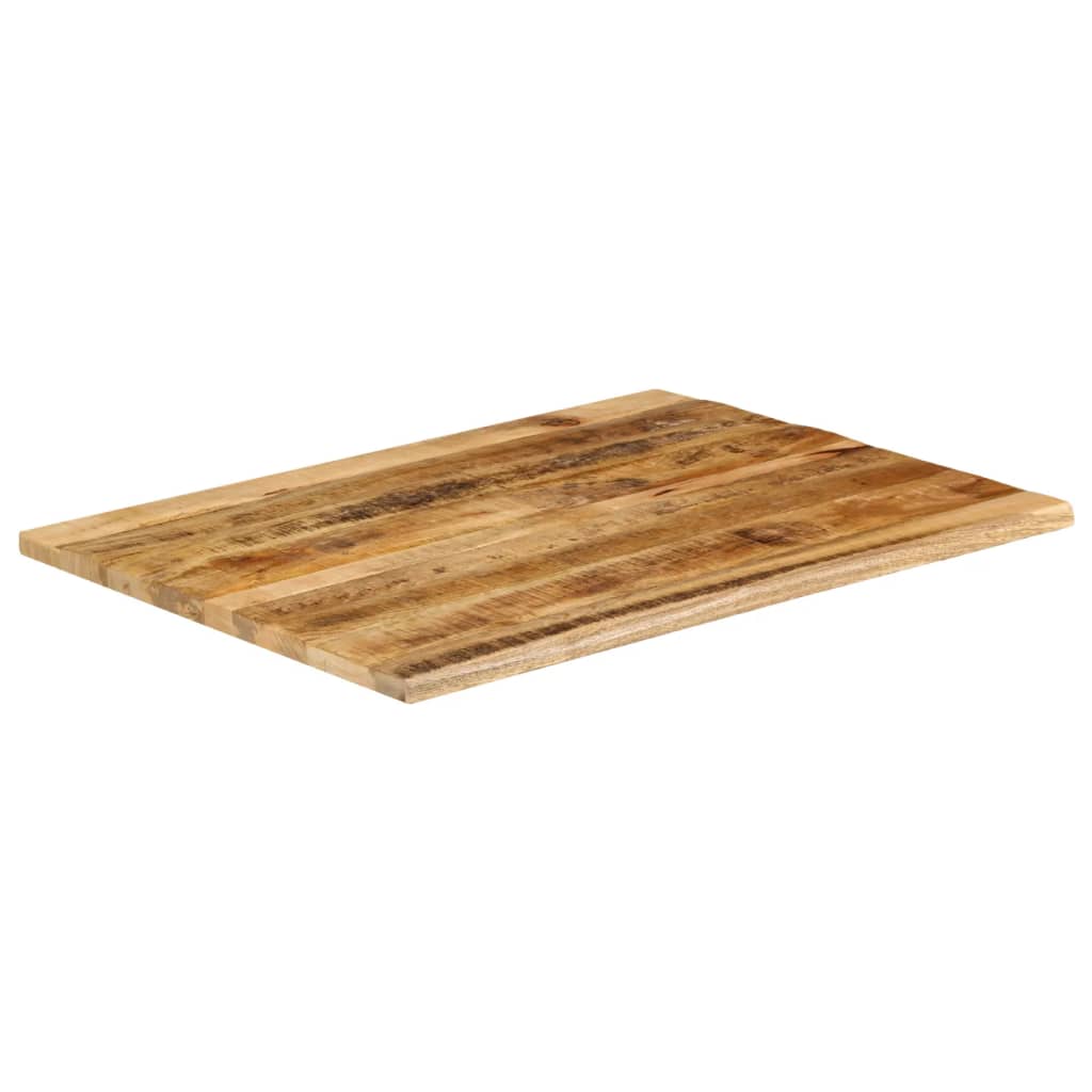 vidaXL Tablero de mesa borde natural madera maciza mango 110x80x3,8 cm