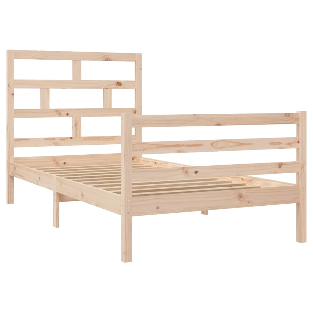 vidaXL Estructura de cama madera maciza de pino 100x200 cm