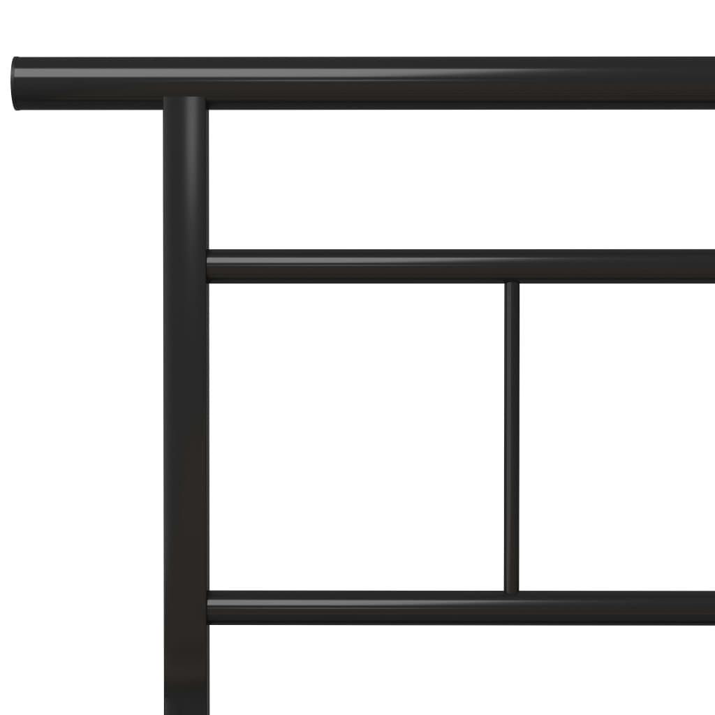 vidaXL Estructura de cama sin colchón metal negro 100x200 cm