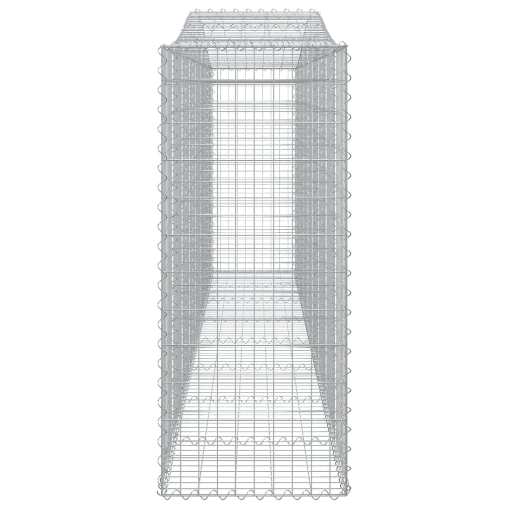 vidaXL Cestas de gaviones 4 uds forma de arco hierro 400x50x120/140 cm