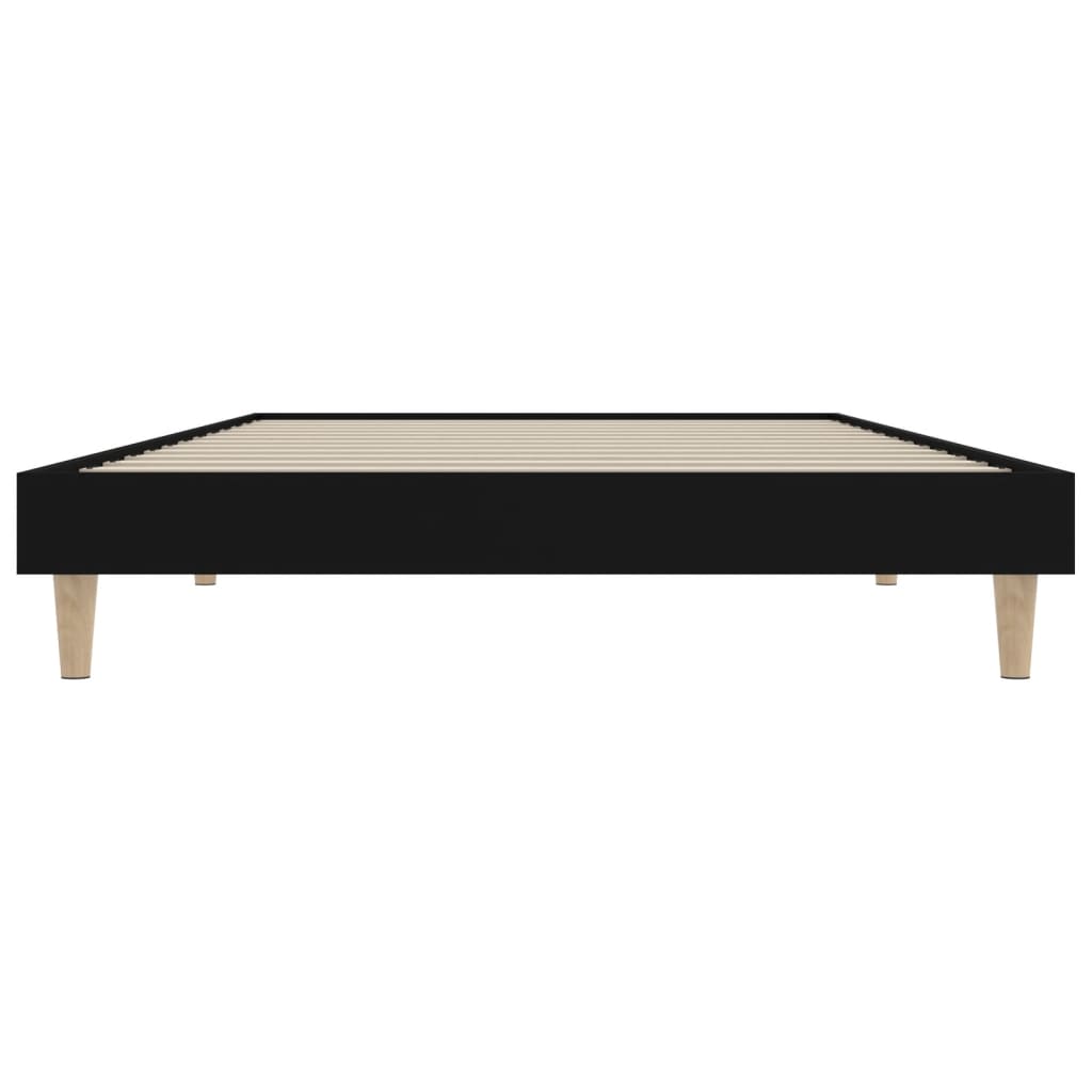 vidaXL Estructura de cama madera de ingeniería negra 90x190 cm