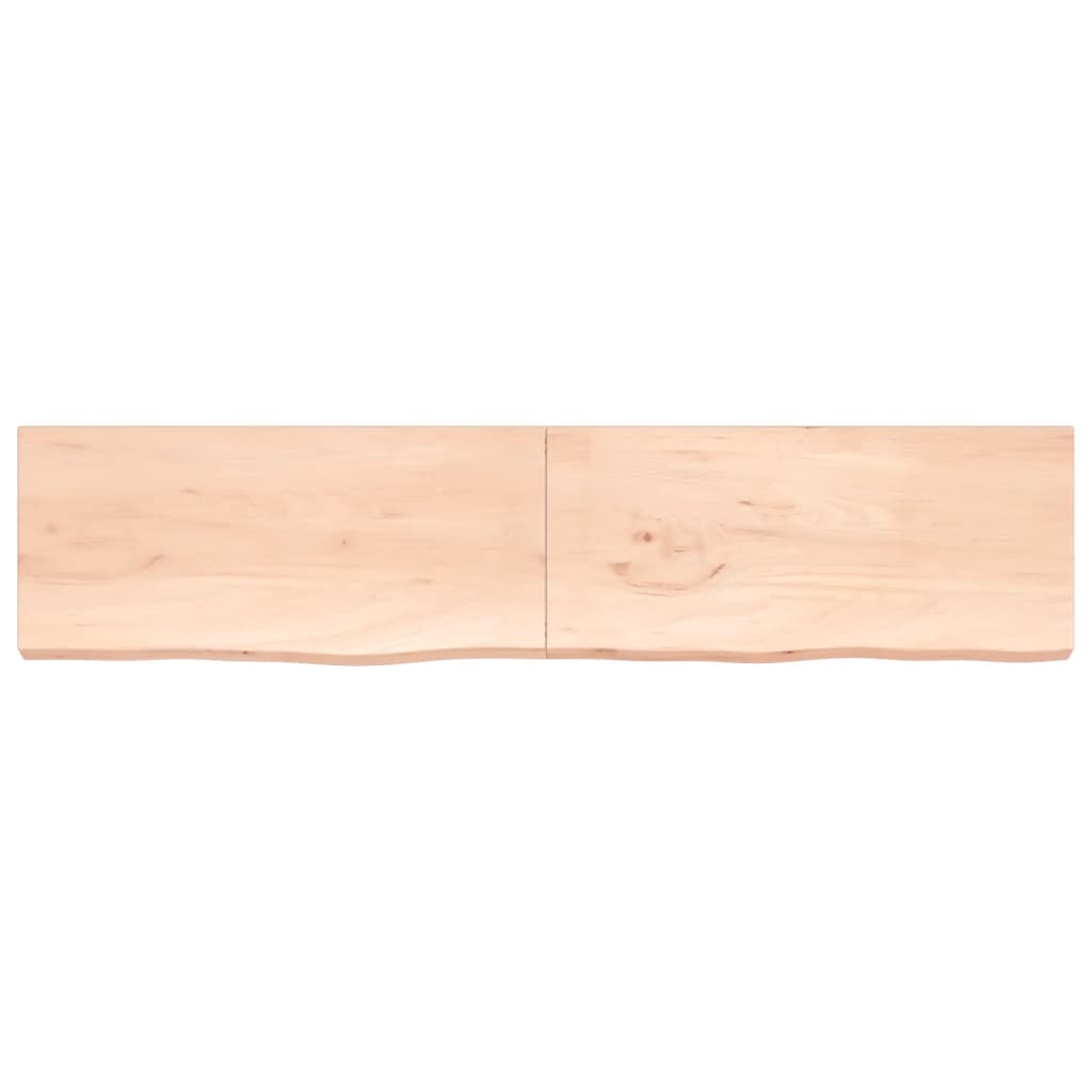 vidaXL Tablero de mesa madera maciza roble sin tratar 220x50x(2-6) cm