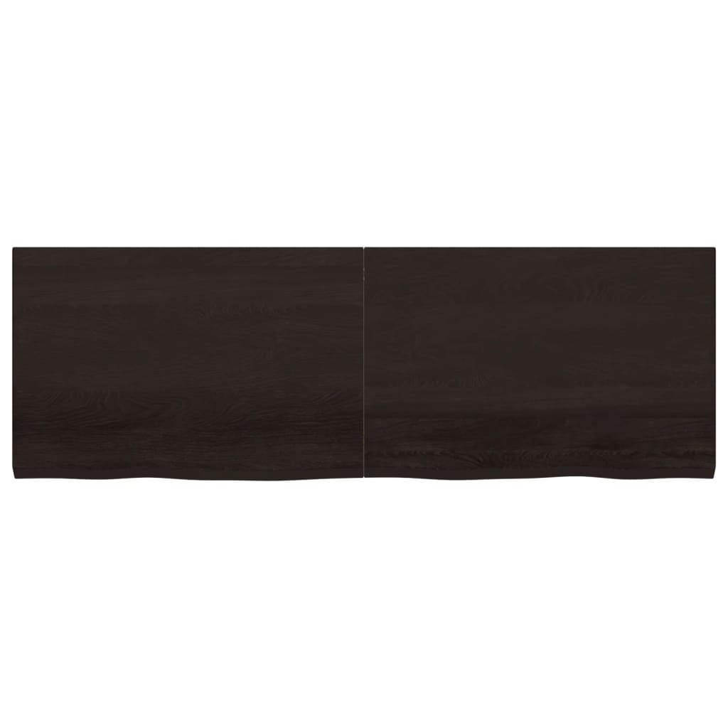 vidaXL Encimera de baño madera tratada marrón oscuro 180x60x(2-4) cm