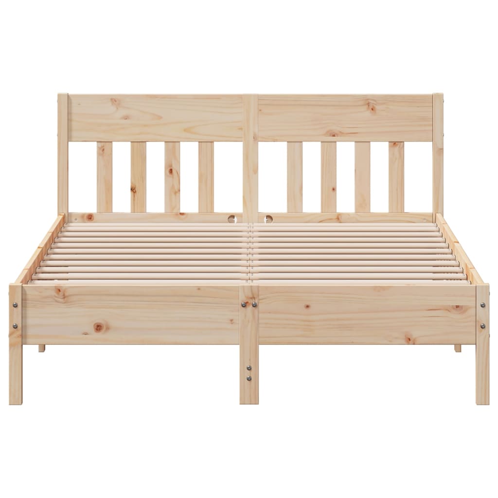 vidaXL Estructura de cama sin colchón madera de pino blanco 150x200 cm