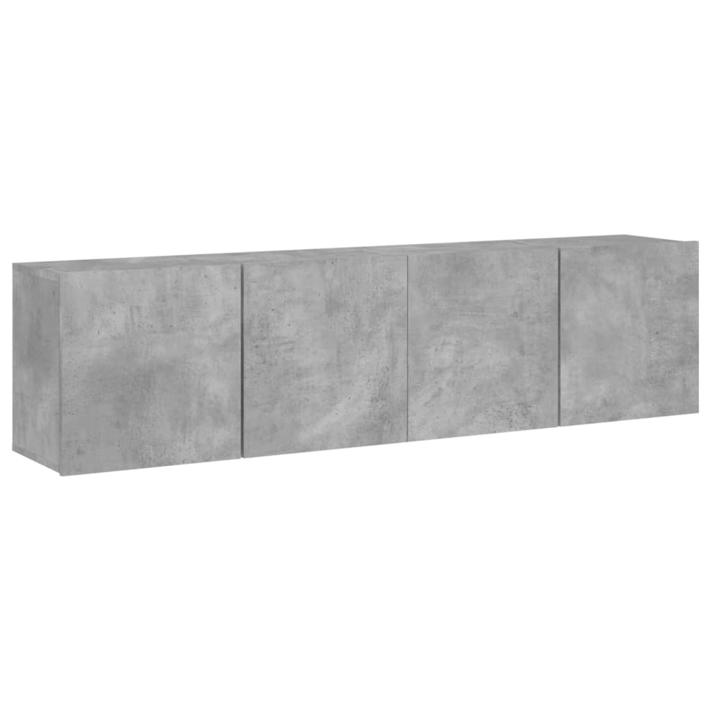 vidaXL Muebles para TV de pared 2 unidades gris hormigón 80x30x41 cm