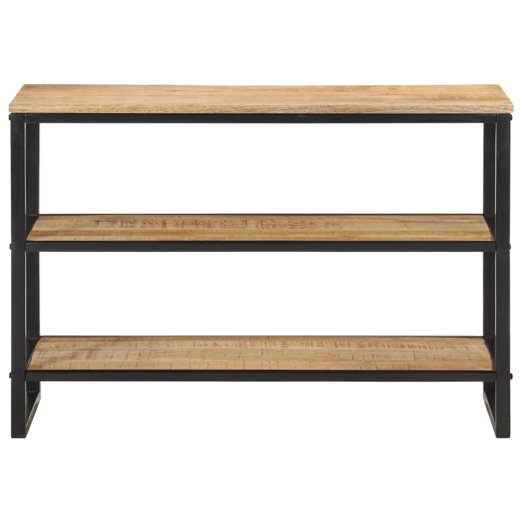 vidaXL Mesa consola madera maciza de mango rugosa 100x35x70 cm