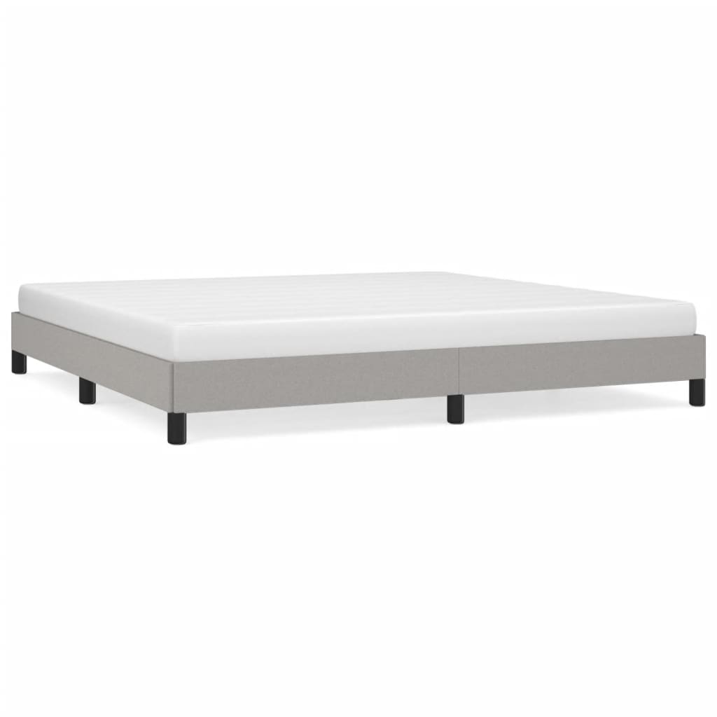 vidaXL Cama sin colchón tela gris claro 200x200 cm