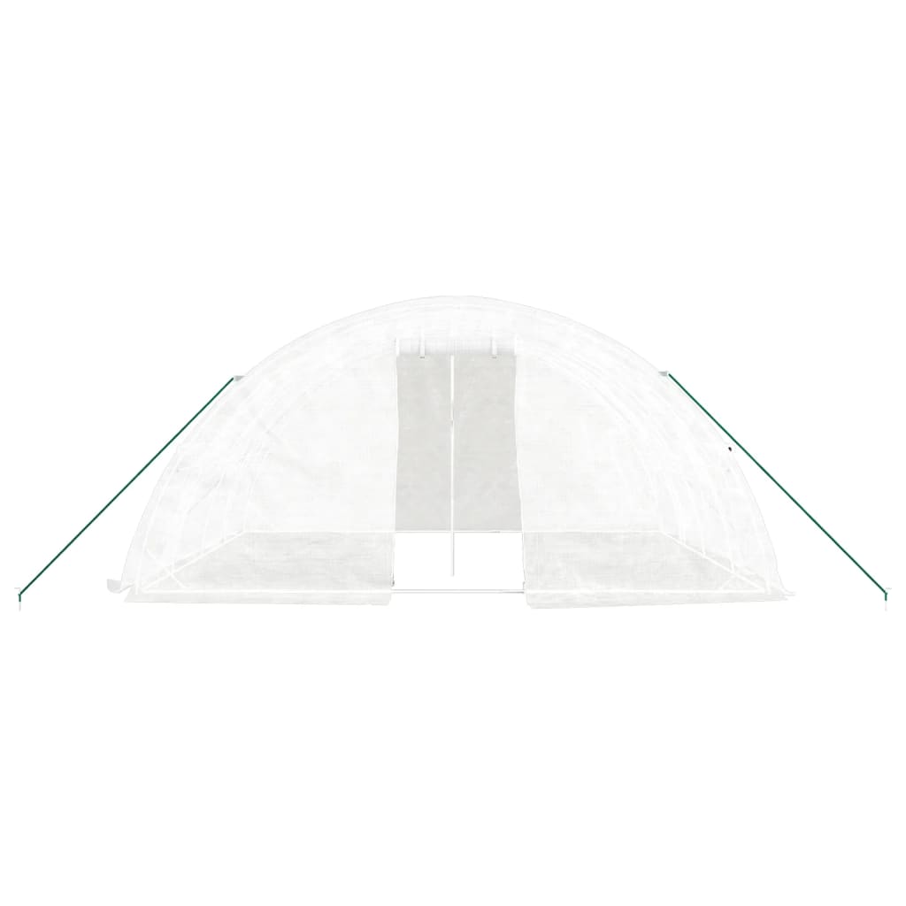 vidaXL Invernadero con estructura de acero blanco 20 m² 5x4x2,3 m