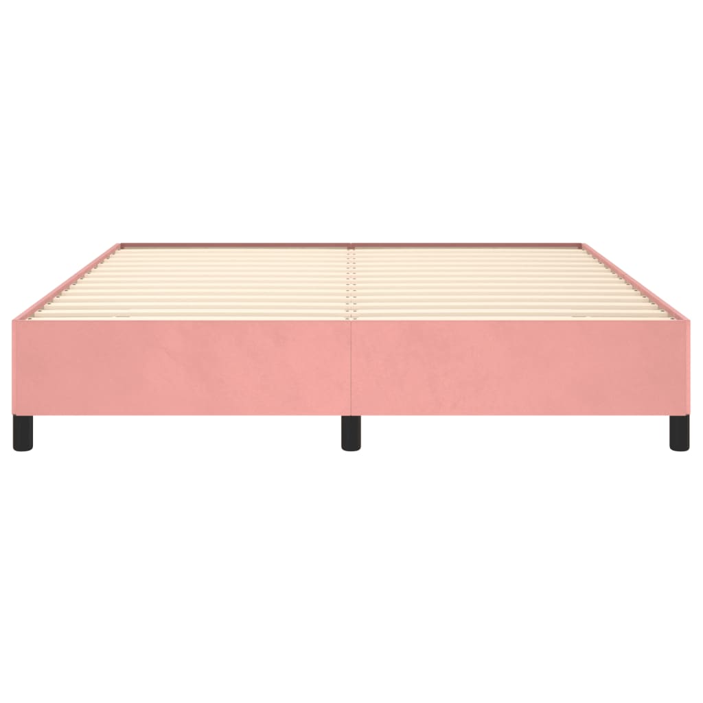 vidaXL Estructura de cama de terciopelo rosa 180x200 cm