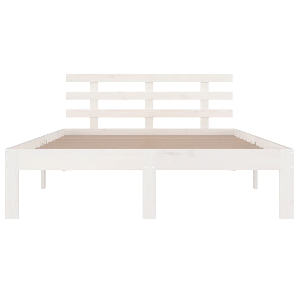 vidaXL Estructura de cama madera maciza blanco 200x200 cm