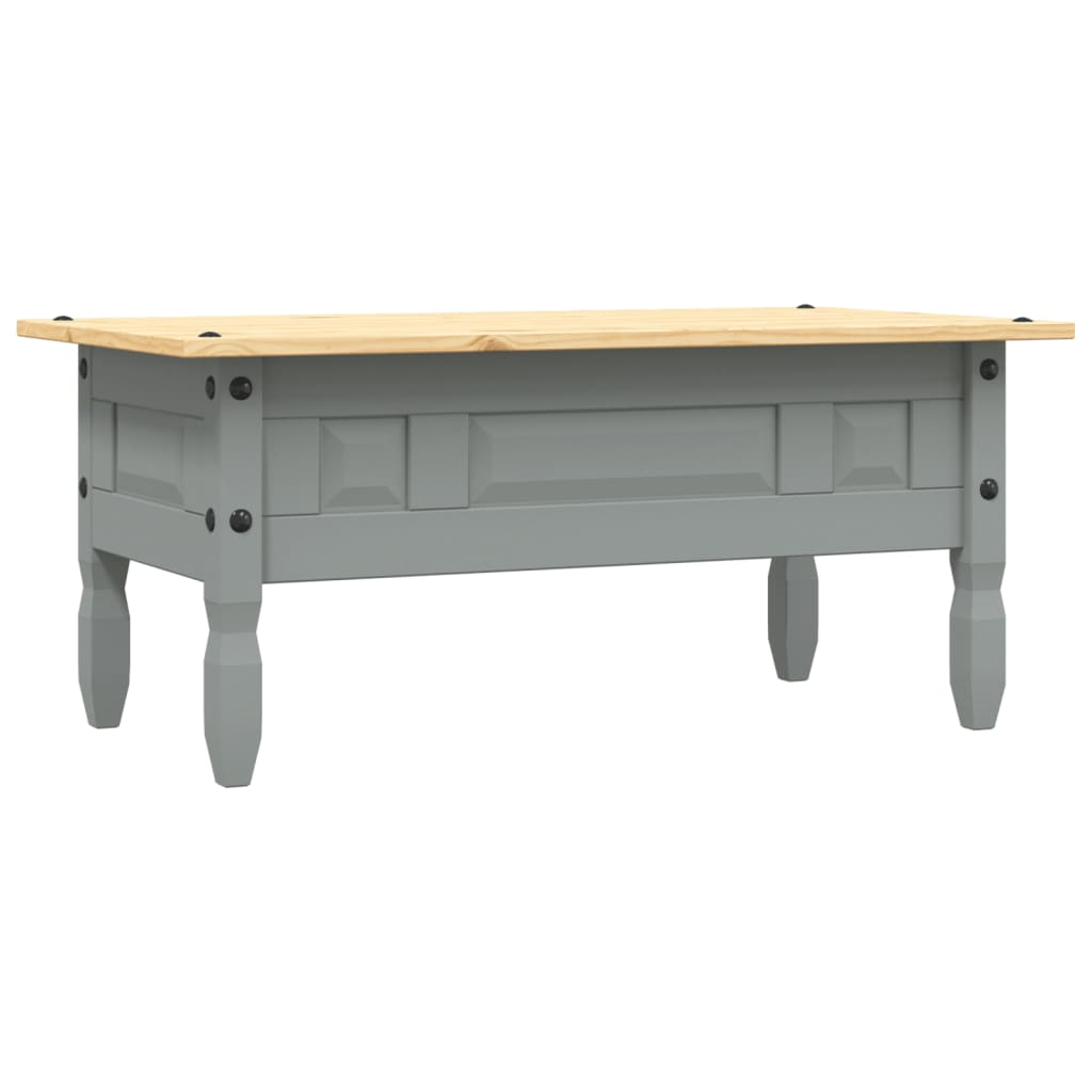 vidaXL Mesa de centro Corona Range pino mexicano gris 100x55x44 cm