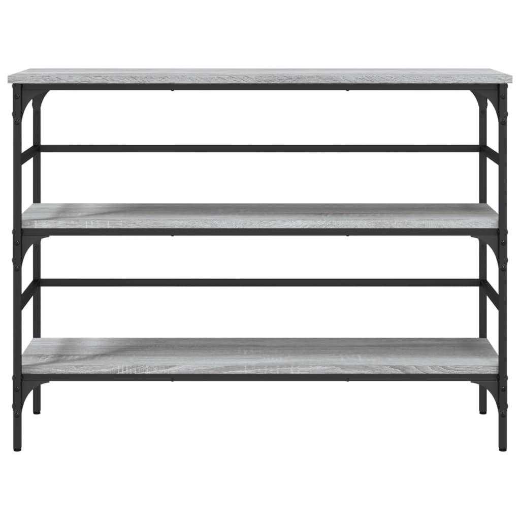 vidaXL Mesa consola madera de ingeniería gris Sonoma 100x32x75 cm