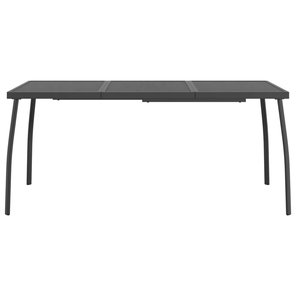 vidaXL Juego de comedor de jardín 7 pzas malla metálica gris antracita