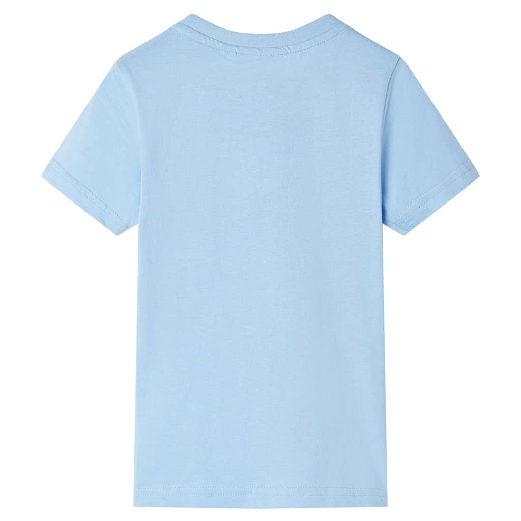 Camiseta infantil de manga corta azul claro 104