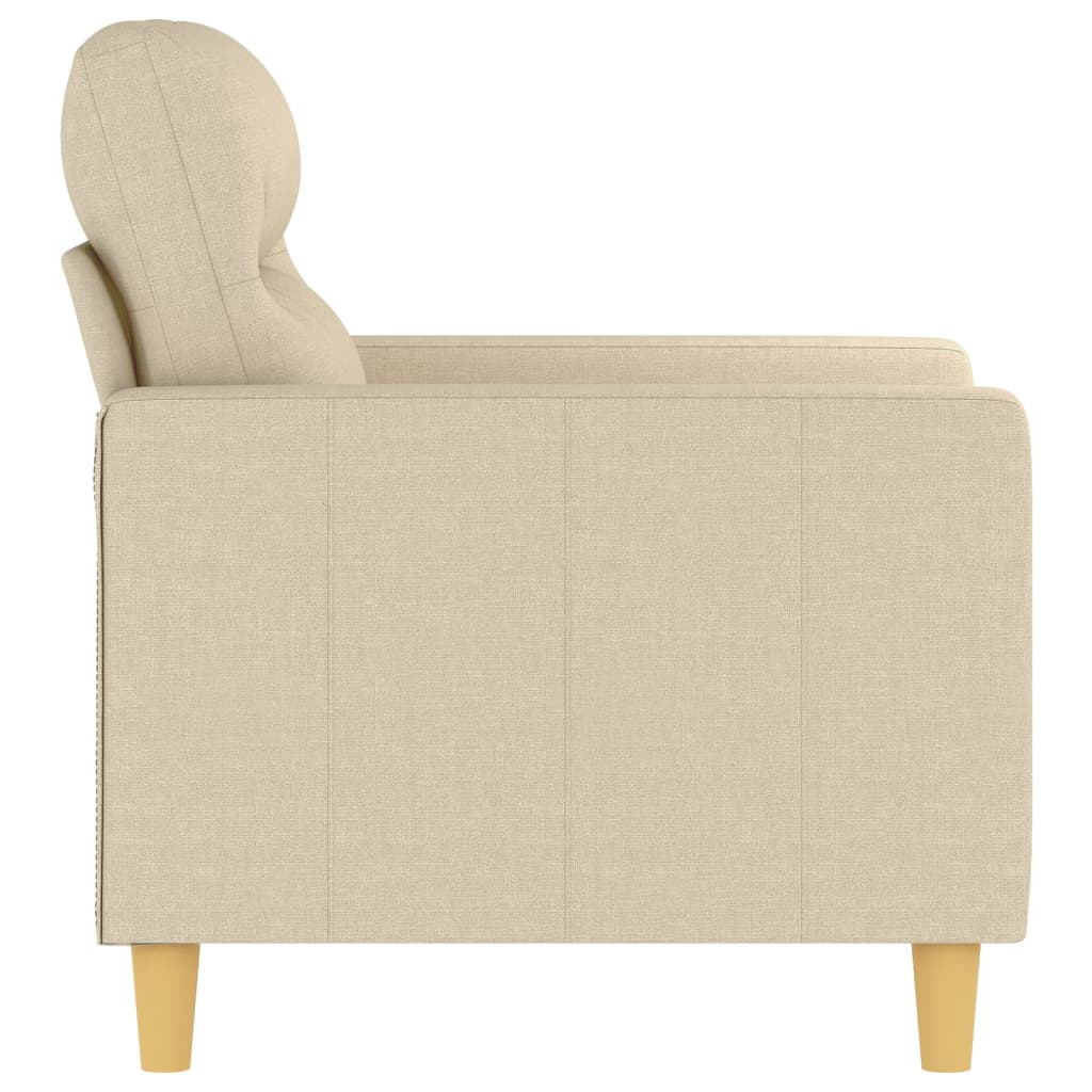 vidaXL Sillón de tela color crema 60 cm