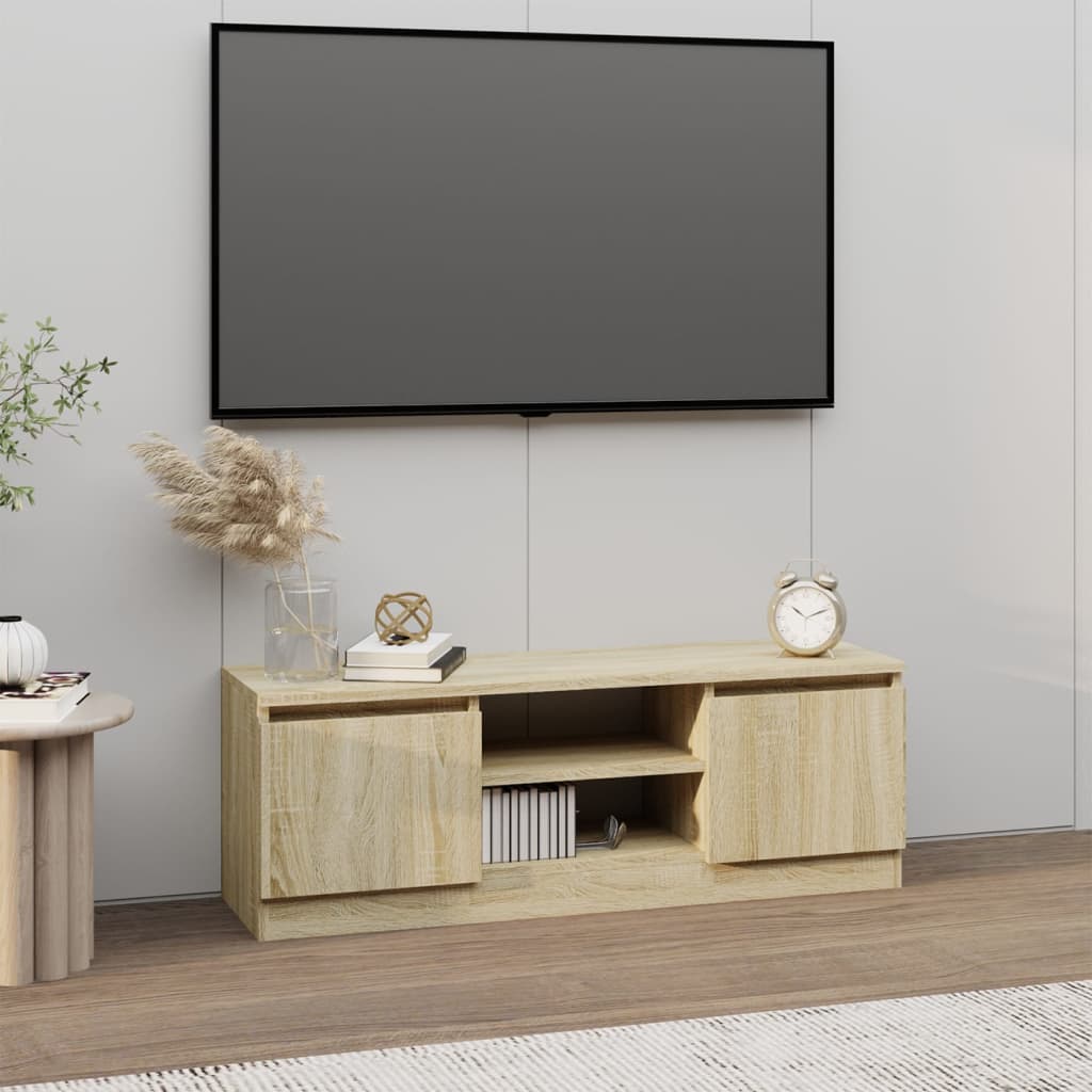 vidaXL Mueble de TV con puerta roble Sonoma 102x30x36 cm