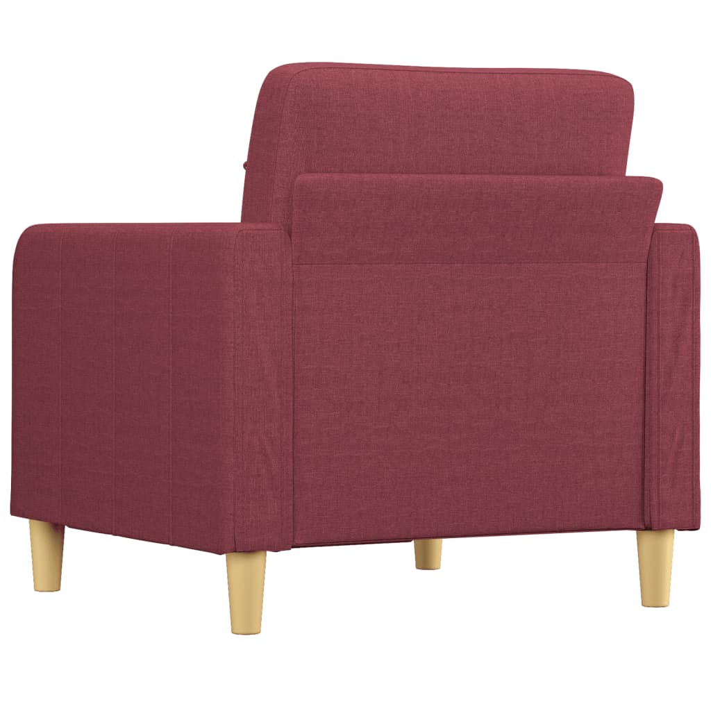 vidaXL Sillón de tela rojo tinto 60 cm