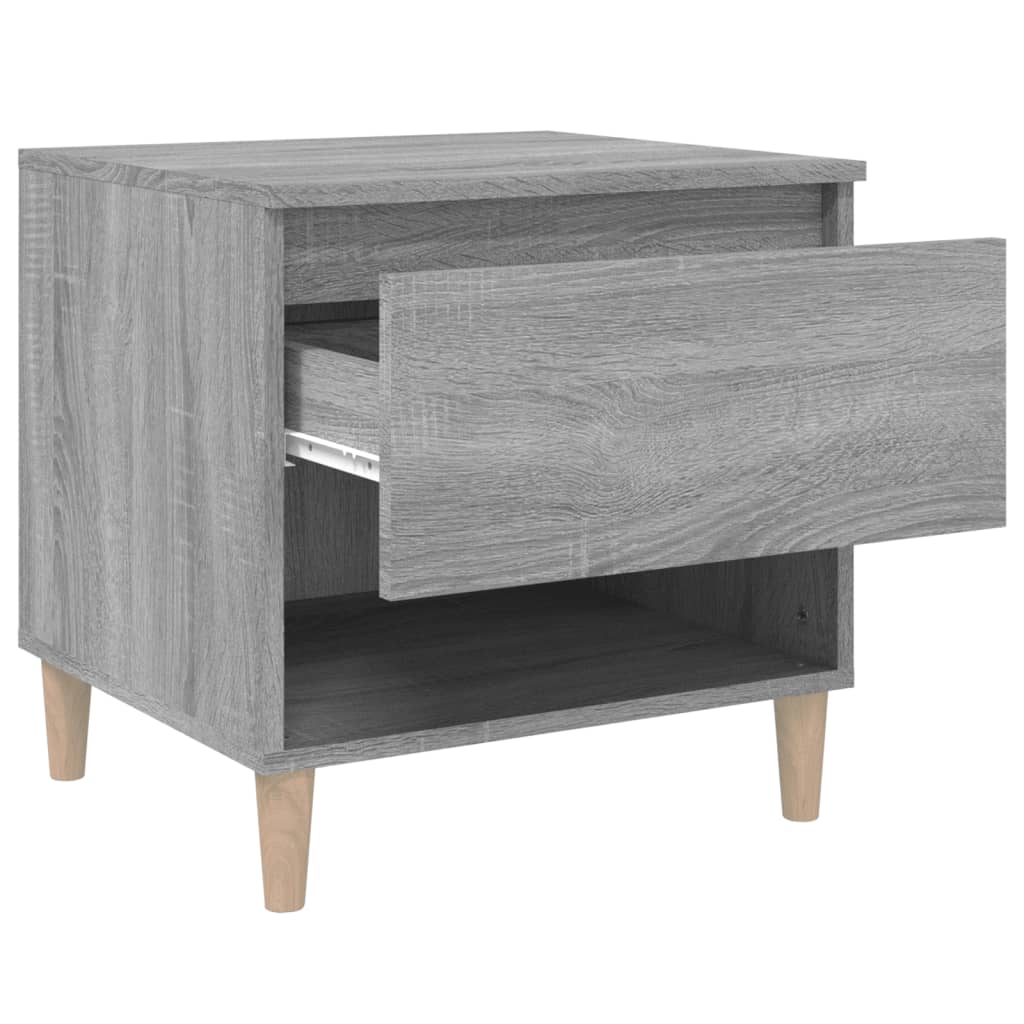 vidaXL Mesita de noche madera contrachapada gris Sonoma 50x46x50 cm