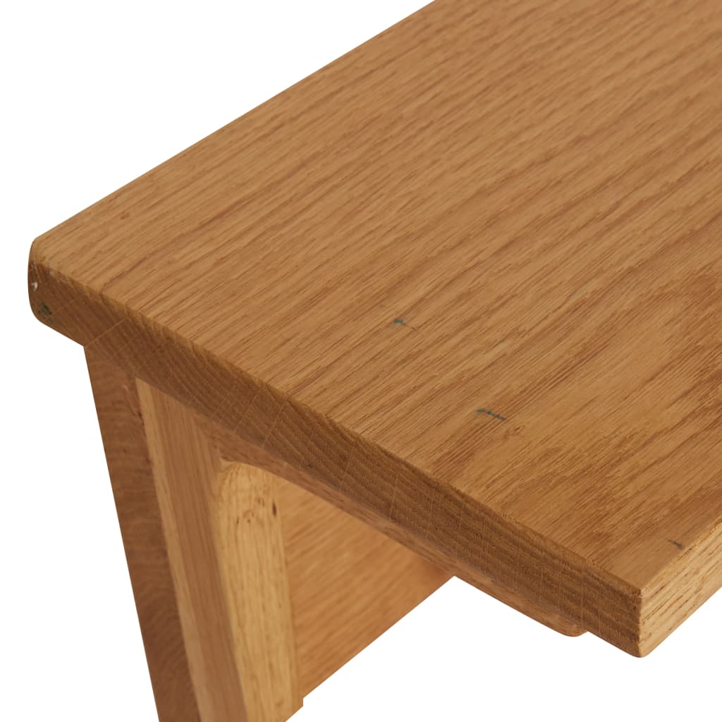 vidaXL Perchero de madera maciza de roble 60x16x16 cm