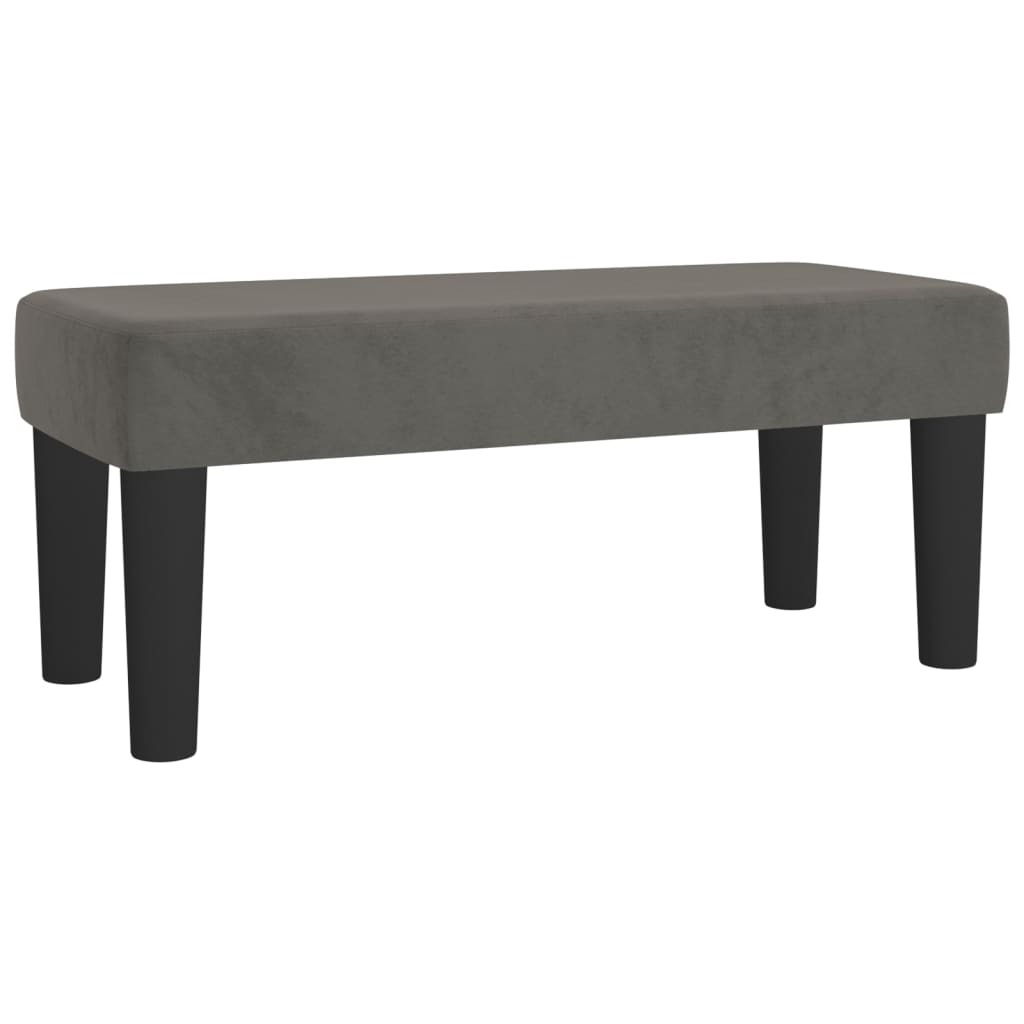 vidaXL Cama box spring con colchón terciopelo gris oscuro 90x200 cm