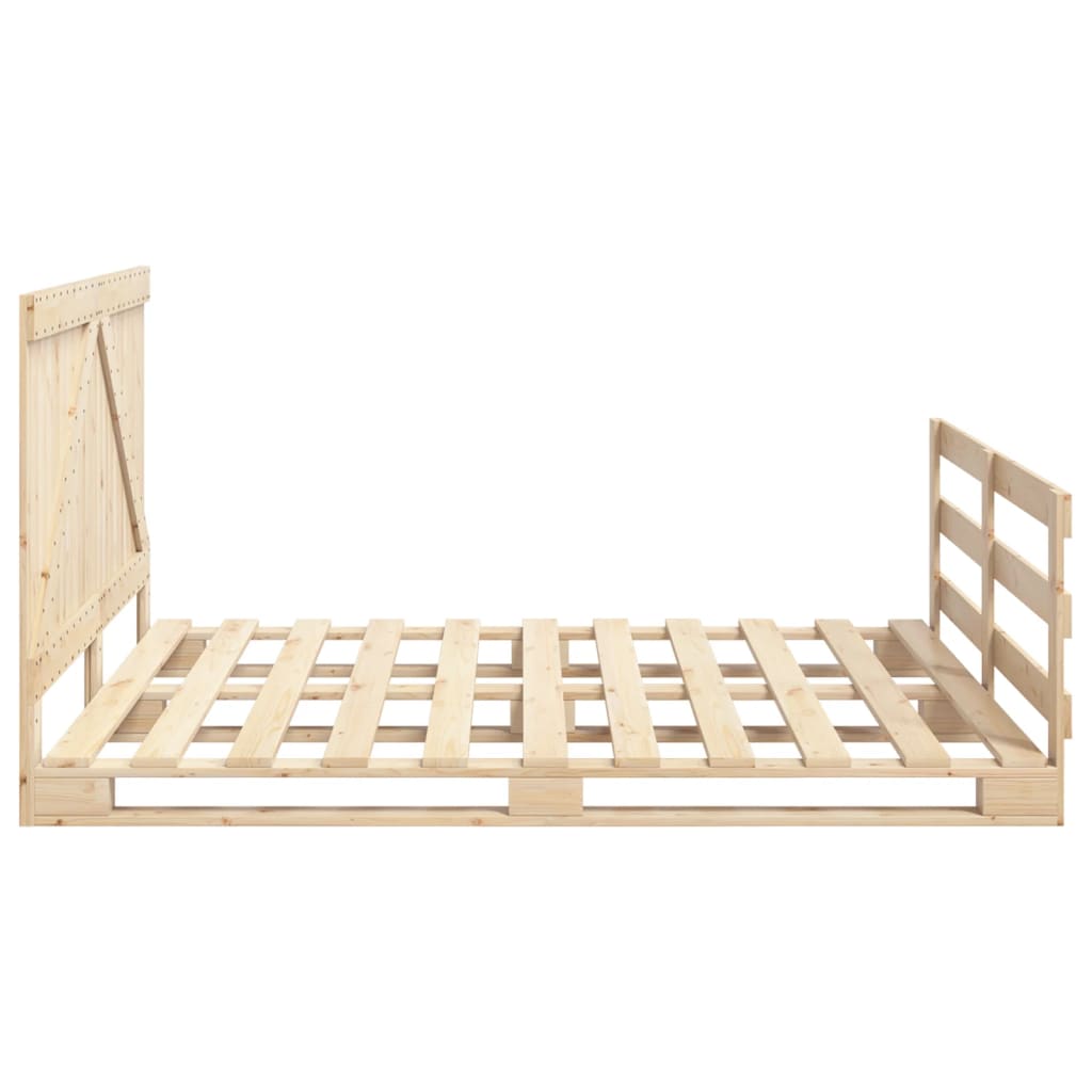 vidaXL Estructura de cama con cabecero madera maciza pino 180x200 cm