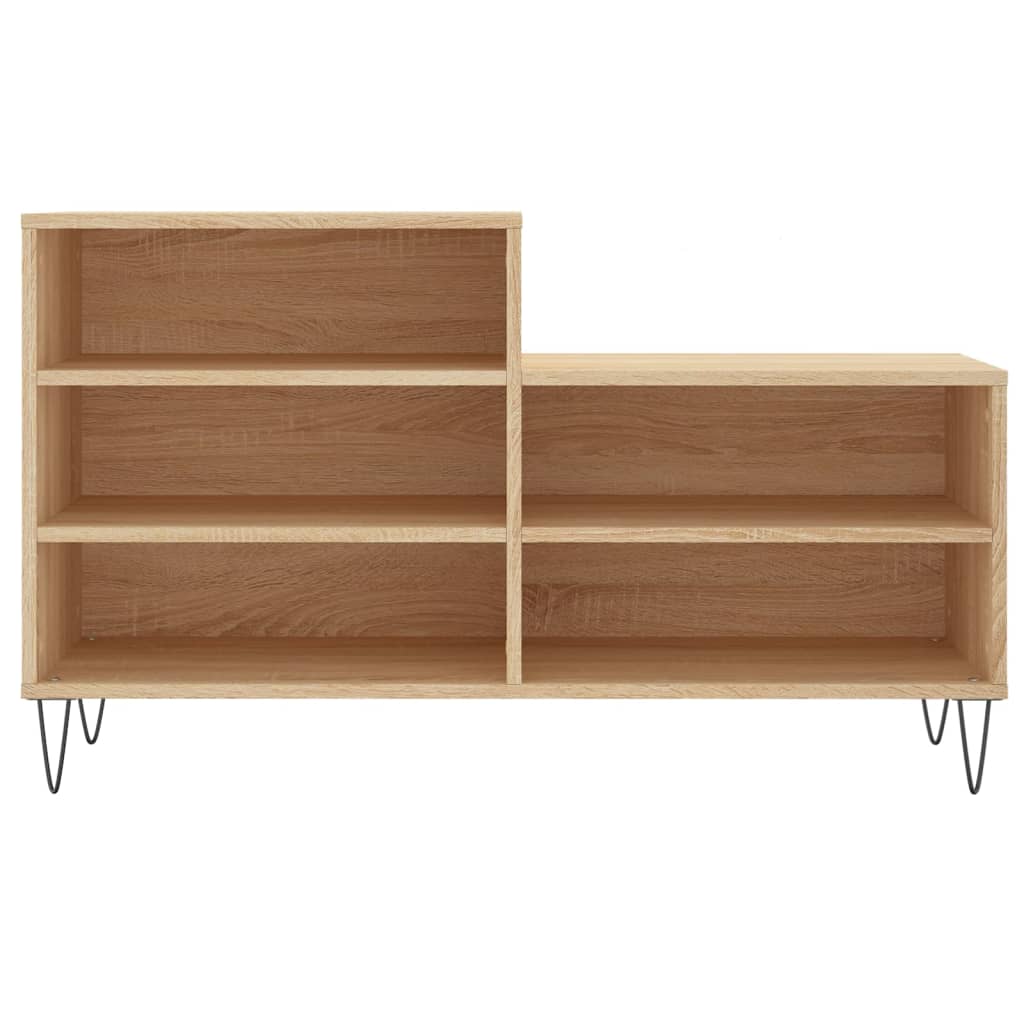 vidaXL Mueble zapatero madera contrachapada roble Sonoma 102x36x60 cm