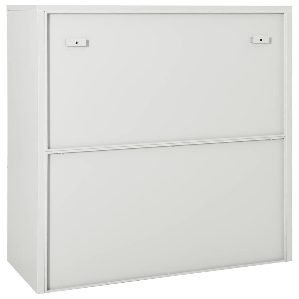 vidaXL Armario con puerta corredera gris claro acero 90x40x90 cm