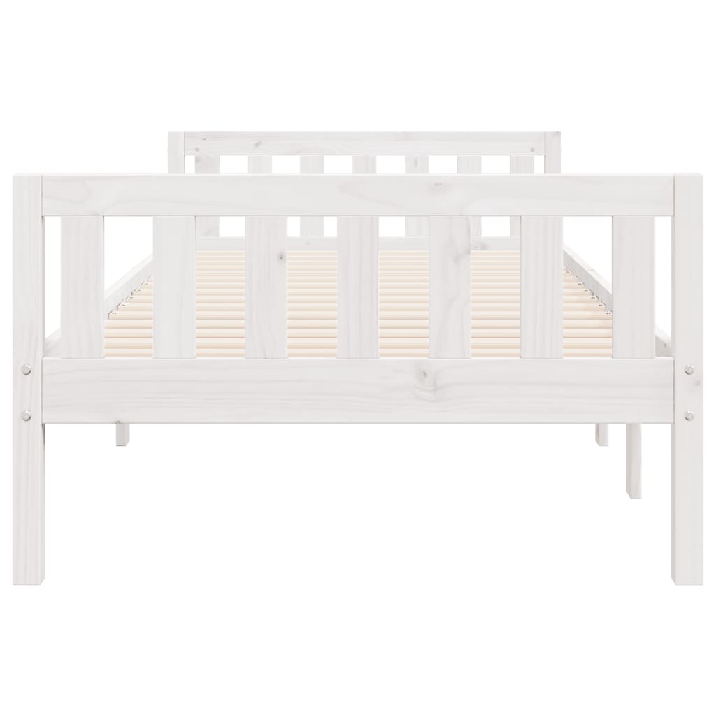 vidaXL Cama para niños sin colchón madera maciza pino blanca 75x190 cm