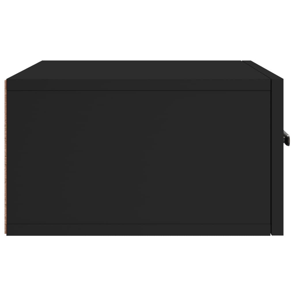 vidaXL Mesitas de noche de pared 2 uds negro 35x35x20 cm