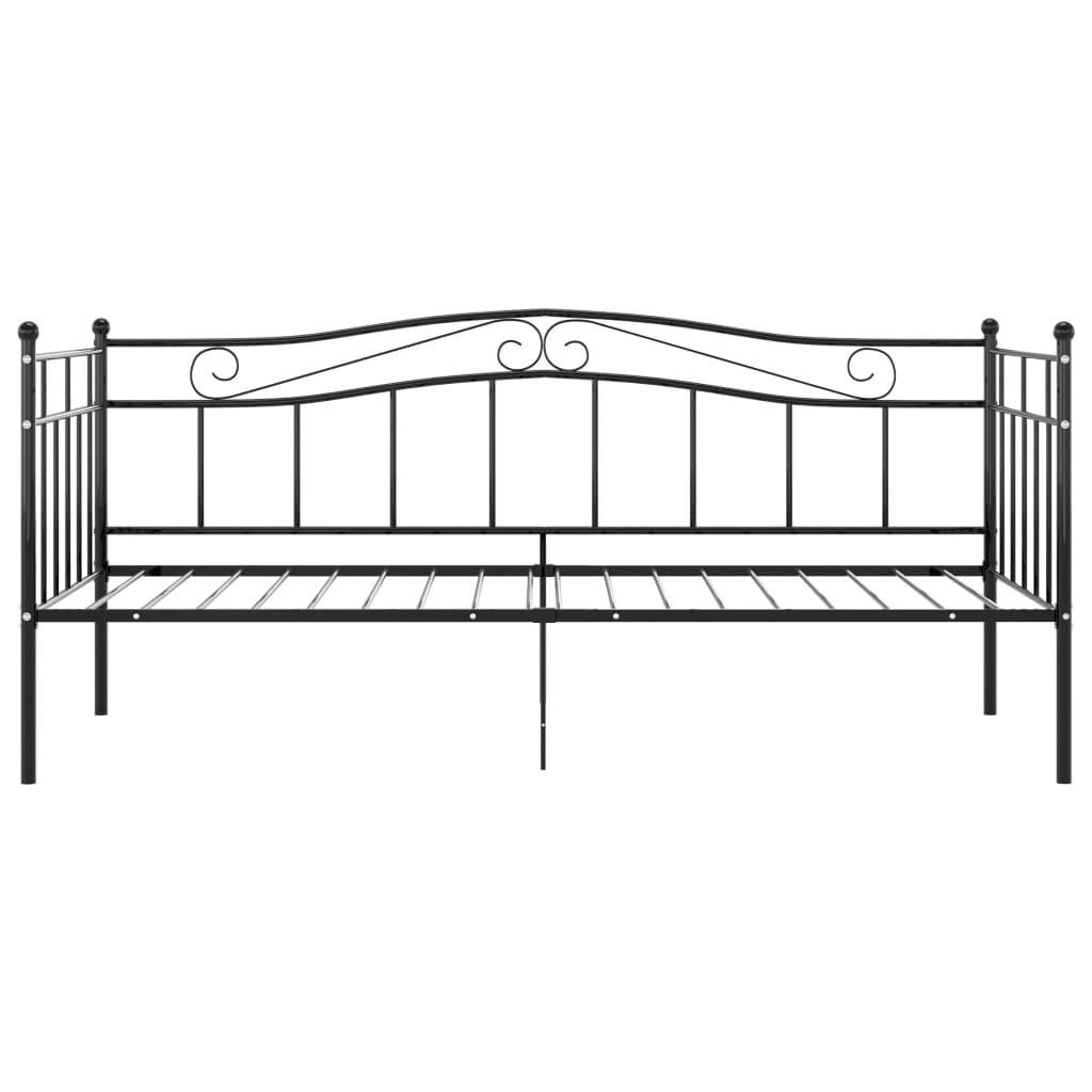 vidaXL Estructura de sofá cama sin colchón metal negro 90x200 cm